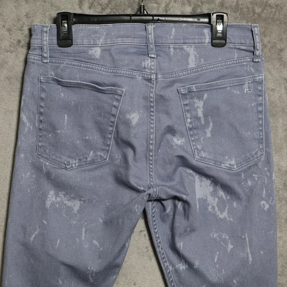 Rag & Bone Jeans Mens 32x32 French Blue Fit 1 Skinny Acid Wash Stretch Slim